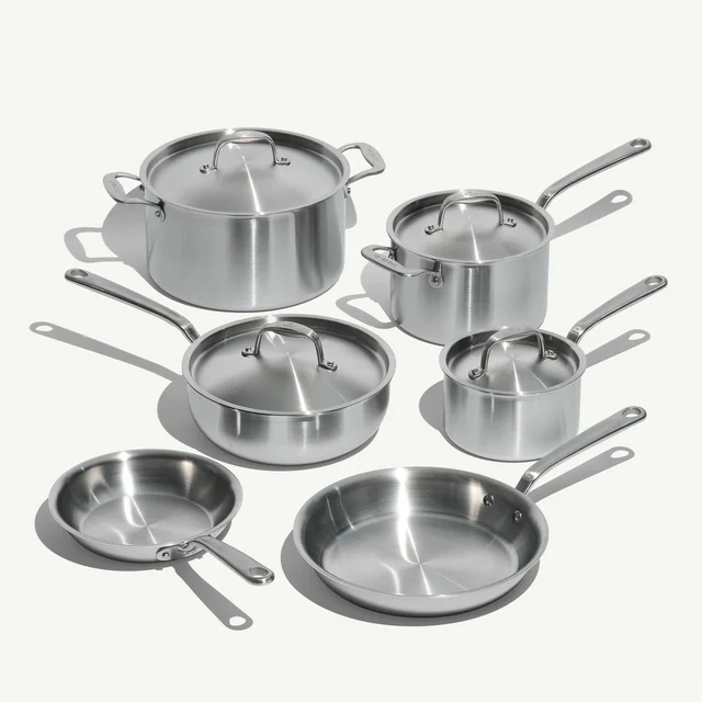 Made In 10-Piece Stainless Clad Cookware Set