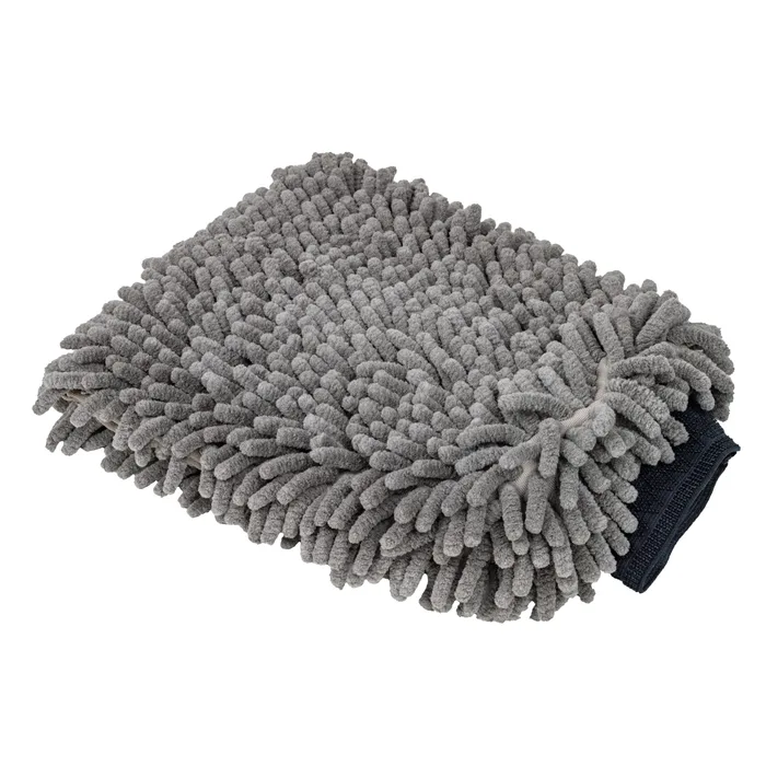 Gray Chenille Wash Mitt